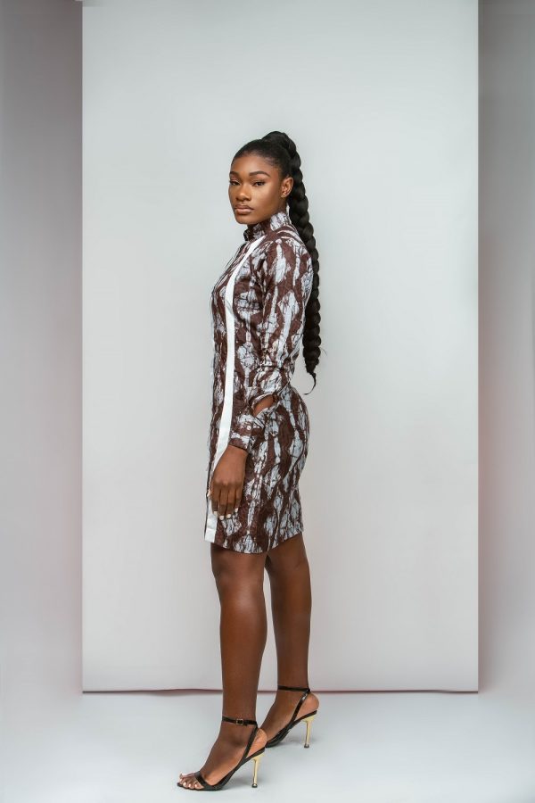 Adire Shirt Dress - Image 2