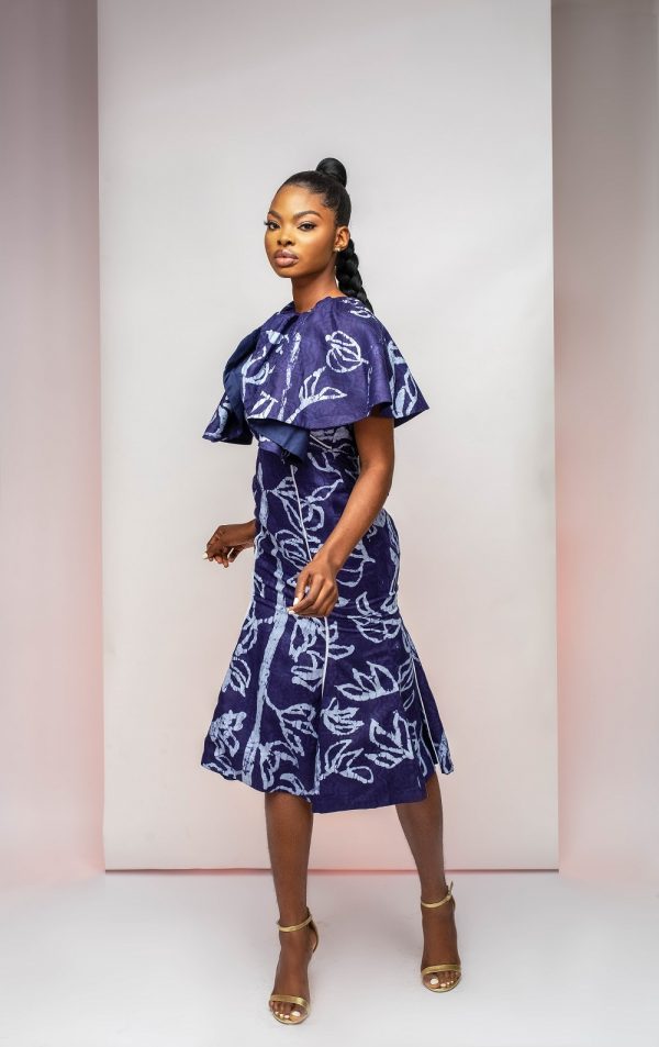 Adire Bib Dress - Image 3