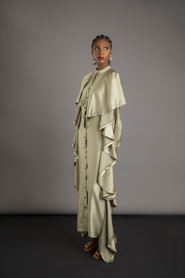Frilled Shirt Dress