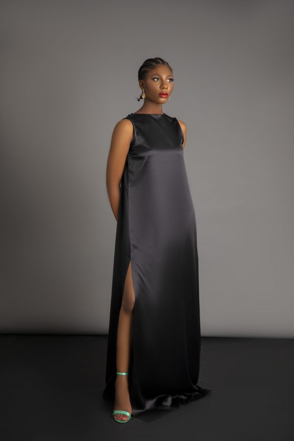 Draped Back Gown