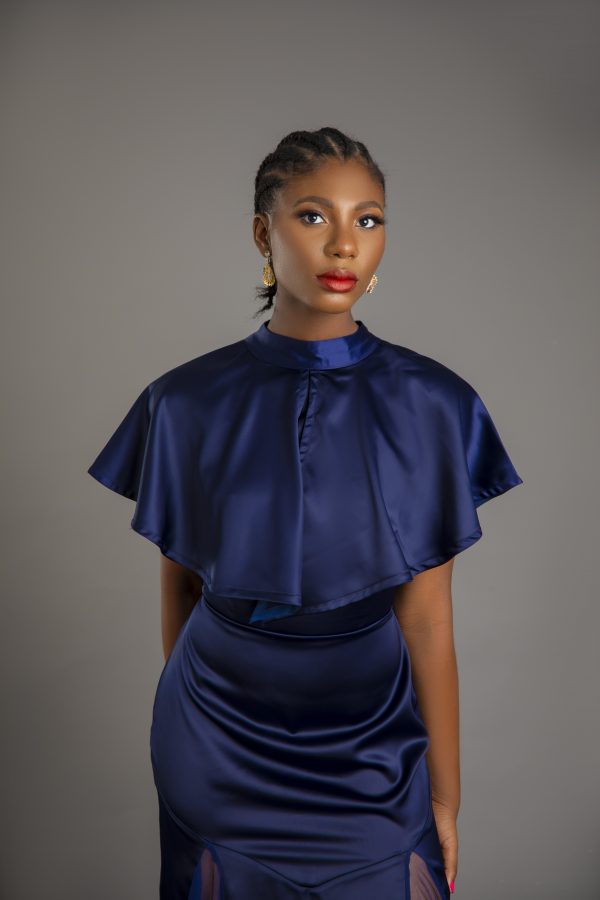 Caped Tulle Gown - Image 2