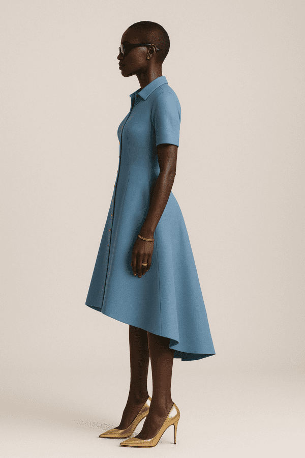 Flare midi dress - Image 2