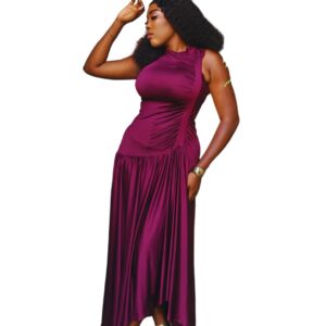 Asymmetrical Gathered Dress